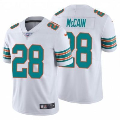 Nike Miami Dolphins #28 Bobby Mccain White Alternate Stitched NFL 100th Season Vapor Untouchable Limited Jersey