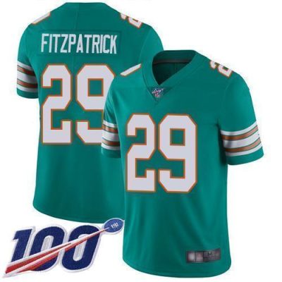 Nike Miami Dolphins #29 Minkah Fitzpatrick Aqua Green Alternate Stitched NFL 100th Season Vapor Limited Jersey