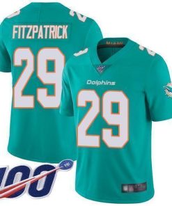Nike Miami Dolphins #29 Minkah Fitzpatrick Aqua Green Team Color Stitched NFL 100th Season Vapor Limited Jersey
