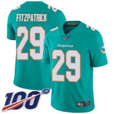 Nike Miami Dolphins #29 Minkah Fitzpatrick Aqua Green Team Color Stitched NFL 100th Season Vapor Limited Jersey