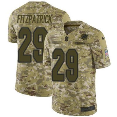 Nike Miami Dolphins #29 Minkah Fitzpatrick Camo Stitched NFL Limited 2018 Salute To Service Jersey