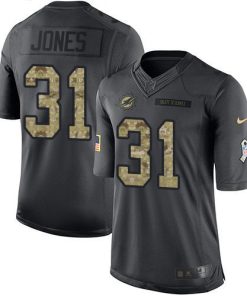 Nike Miami Dolphins #31 Byron Jones Black Stitched NFL Limited 2016 Salute to Service Jersey