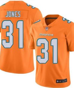 Nike Miami Dolphins #31 Byron Jones Orange Stitched NFL Limited Rush Jersey