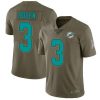 Nike Miami Dolphins #3 Josh Rosen Olive Stitched NFL Limited 2017 Salute To Service Jersey