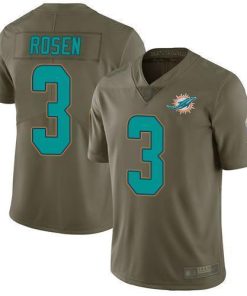 Nike Miami Dolphins #3 Josh Rosen Olive Stitched NFL Limited 2017 Salute To Service Jersey
