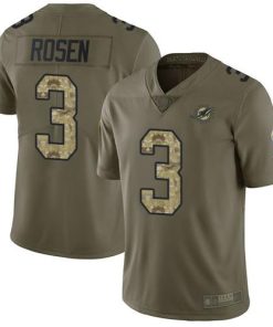 Nike Miami Dolphins #3 Josh Rosen Olive/Camo Stitched NFL Limited 2017 Salute To Service Jersey