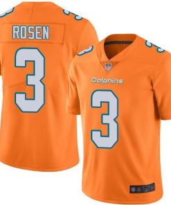 Nike Miami Dolphins #3 Josh Rosen Orange Stitched NFL Limited Rush Jersey