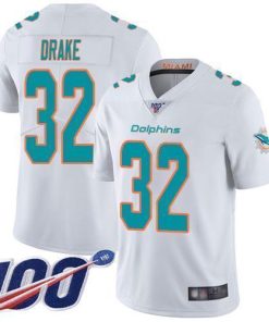 Nike Miami Dolphins #32 Kenyan Drake White Stitched NFL 100th Season Vapor Limited Jersey