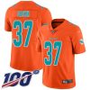 Nike Miami Dolphins #37 Myles Gaskin Orange Stitched NFL Limited Inverted Legend 100th Season Jersey
