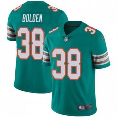 Nike Miami Dolphins #38 Brandon Bolden Aqua Green Alternate Stitched NFL Vapor Untouchable Limited Jersey