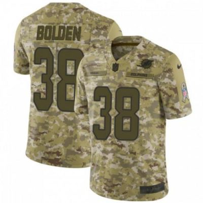 Nike Miami Dolphins #38 Brandon Bolden Camo Stitched NFL Limited 2018 Salute To Service Jersey