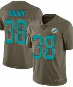 Nike Miami Dolphins #38 Brandon Bolden Olive Stitched NFL Limited 2017 Salute To Service Jersey