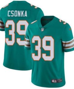 Nike Miami Dolphins #39 Larry Csonka Aqua Green Alternate Stitched NFL Vapor Untouchable Limited Jersey