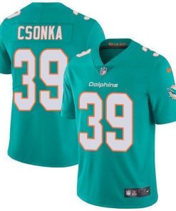 Nike Miami Dolphins #39 Larry Csonka Aqua Green Team Color Stitched NFL Vapor Untouchable Limited Jersey