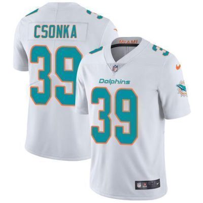 Nike Miami Dolphins #39 Larry Csonka White Stitched NFL Vapor Untouchable Limited Jersey
