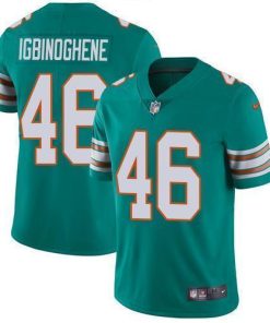 Nike Miami Dolphins #46 Noah Igbinoghene Aqua Green Alternate Stitched NFL Vapor Untouchable Limited Jersey