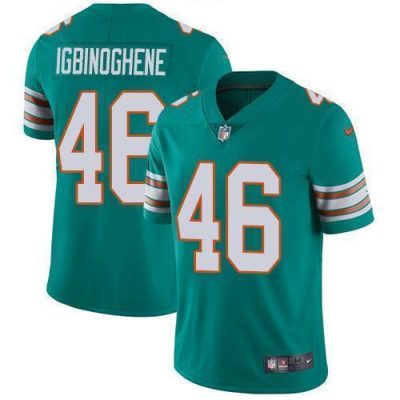 Nike Miami Dolphins #46 Noah Igbinoghene Aqua Green Alternate Stitched NFL Vapor Untouchable Limited Jersey