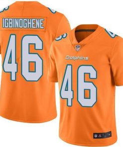 Nike Miami Dolphins #46 Noah Igbinoghene Orange Stitched NFL Limited Rush Jersey