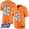 Nike Miami Dolphins #46 Noah Igbinoghene Orange Stitched NFL Limited Rush 100th Season Jersey