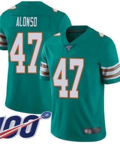 Nike Miami Dolphins #47 Kiko Alonso Aqua Green Alternate Stitched NFL 100th Season Vapor Limited Jersey
