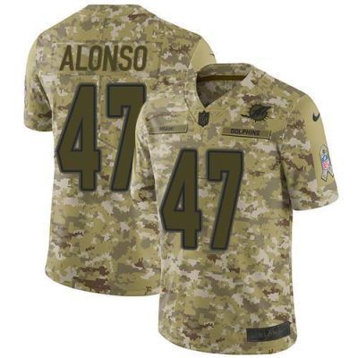 Nike Miami Dolphins #47 Kiko Alonso Camo Stitched NFL Limited 2018 Salute To Service Jersey