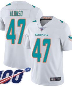 Nike Miami Dolphins #47 Kiko Alonso White Stitched NFL 100th Season Vapor Limited Jersey