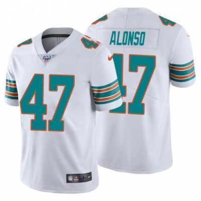 Nike Miami Dolphins #47 Kiko Alonso White Alternate Stitched NFL 100th Season Vapor Untouchable Limited Jersey
