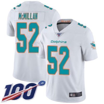 Nike Miami Dolphins #52 Raekwon McMillan White Stitched NFL 100th Season Vapor Limited Jersey