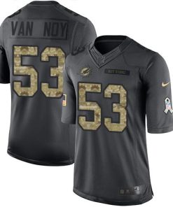Nike Miami Dolphins #53 Kyle Van Noy Black Stitched NFL Limited 2016 Salute to Service Jersey