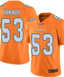 Nike Miami Dolphins #53 Kyle Van Noy Orange Stitched NFL Limited Rush Jersey