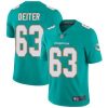 Nike Miami Dolphins #63 Michael Deiter Aqua Green Team Color Stitched NFL Vapor Untouchable Limited Jersey