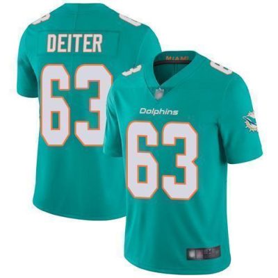 Nike Miami Dolphins #63 Michael Deiter Aqua Green Team Color Stitched NFL Vapor Untouchable Limited Jersey
