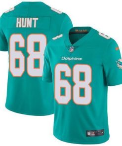 Nike Miami Dolphins #68 Robert Hunt Aqua Green Team Color Stitched NFL Vapor Untouchable Limited Jersey