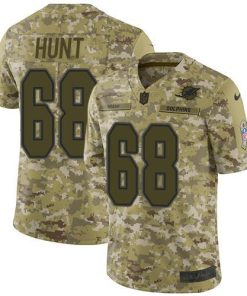 Nike Miami Dolphins #68 Robert Hunt Camo Stitched NFL Limited 2018 Salute To Service Jersey