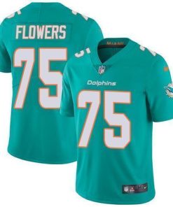 Nike Miami Dolphins #75 Ereck Flowers Aqua Green Team Color Stitched NFL Vapor Untouchable Limited Jersey