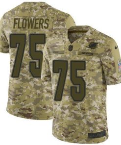 Nike Miami Dolphins #75 Ereck Flowers Camo Stitched NFL Limited 2018 Salute To Service Jersey