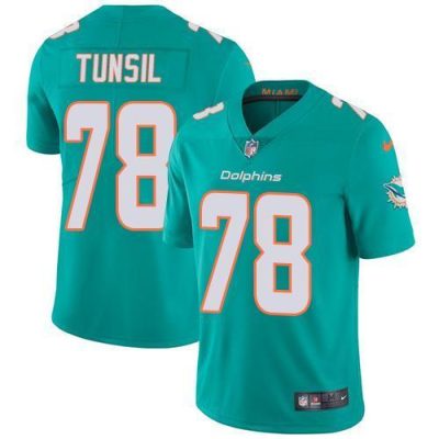 Nike Miami Dolphins #78 Laremy Tunsil Aqua Green Team Color Stitched NFL Vapor Untouchable Limited Jersey