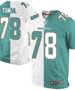 Nike Miami Dolphins #78 Laremy Tunsil Aqua Green/White Stitched NFL Elite Split Jersey