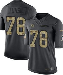 Nike Miami Dolphins #78 Laremy Tunsil Black Stitched NFL Limited 2016 Salute to Service Jersey