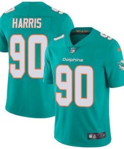 Nike Miami Dolphins #90 Charles Harris Aqua Green Team Color Stitched NFL Vapor Untouchable Limited Jersey
