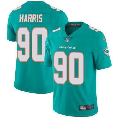 Nike Miami Dolphins #90 Charles Harris Aqua Green Team Color Stitched NFL Vapor Untouchable Limited Jersey