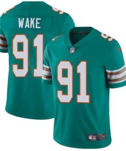 Nike Miami Dolphins #91 Cameron Wake Aqua Green Alternate Stitched NFL Vapor Untouchable Limited Jersey