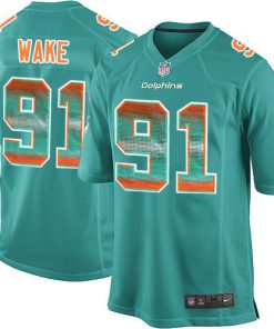 Nike Miami Dolphins #91 Cameron Wake Aqua Green Team Color Stitched NFL Limited Strobe Jersey