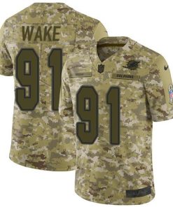 Nike Miami Dolphins #91 Cameron Wake Camo Stitched NFL Limited 2018 Salute To Service Jersey