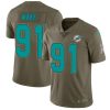 Nike Miami Dolphins #91 Cameron Wake Olive Stitched NFL Limited 2017 Salute to Service Jersey
