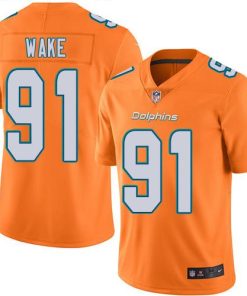 Nike Miami Dolphins #91 Cameron Wake Orange Stitched NFL Limited Rush Jersey