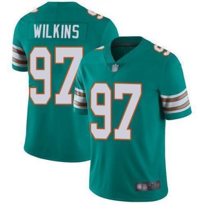 Nike Miami Dolphins #97 Christian Wilkins Aqua Green Alternate Stitched NFL Vapor Untouchable Limited Jersey