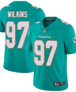 Nike Miami Dolphins #97 Christian Wilkins Aqua Green Team Color Stitched NFL Vapor Untouchable Limited Jersey