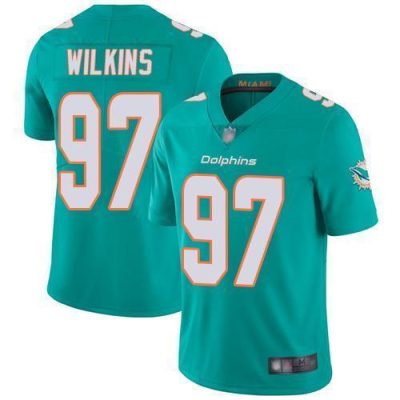 Nike Miami Dolphins #97 Christian Wilkins Aqua Green Team Color Stitched NFL Vapor Untouchable Limited Jersey