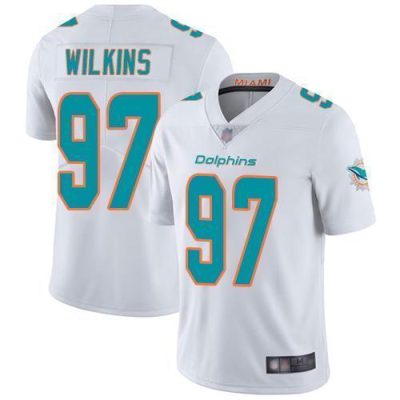 Nike Miami Dolphins #97 Christian Wilkins White Stitched NFL Vapor Untouchable Limited Jersey